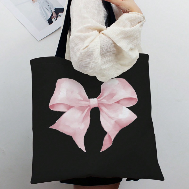 Women'S Tote Bags For Work - ROMWE Kawaii Yay Desen Kanvas Omuz