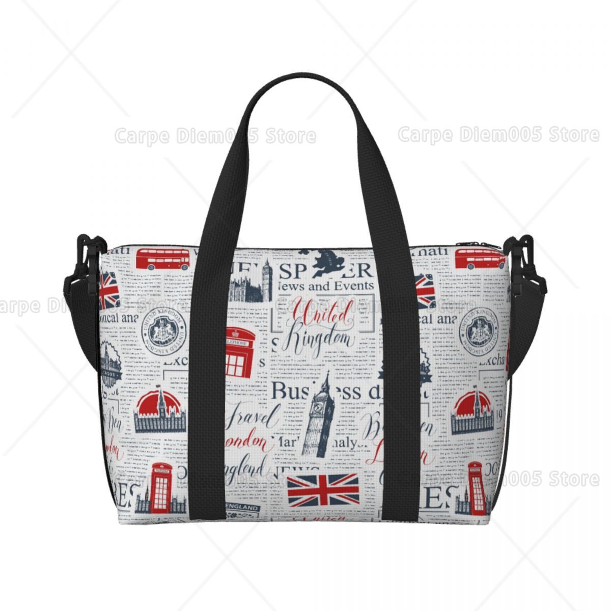 Women Bags In Uk - Vintage İngiltere Londra Gazete Seyahat Bagaj