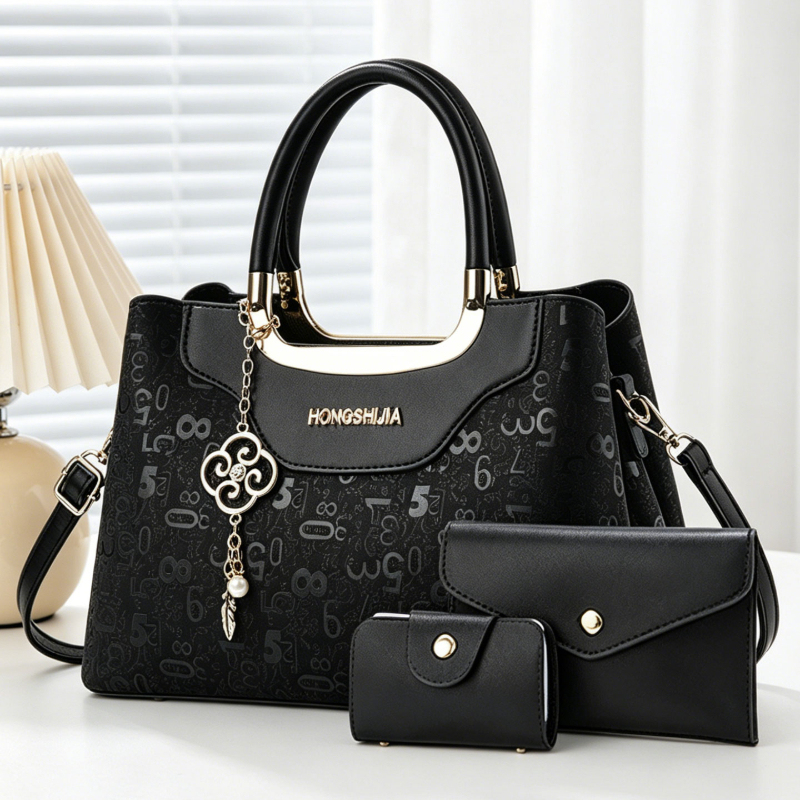 Women Bags Luxury - 3 Parçalı Moda Kadın Çanta Seti,