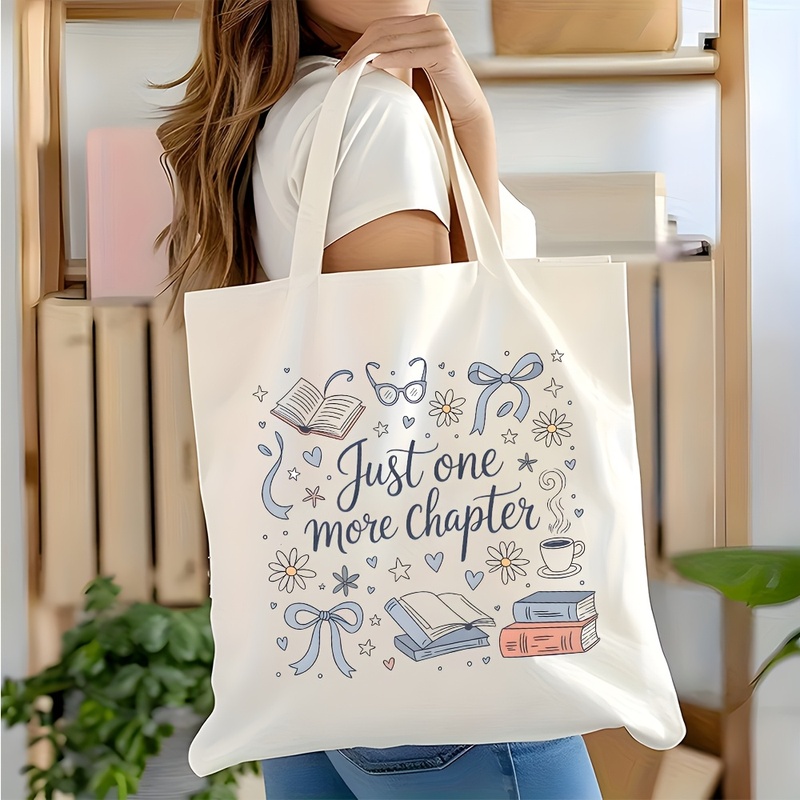 Women'S Work Bags Designer - Kitap temalı tasarıma sahip tek omuz