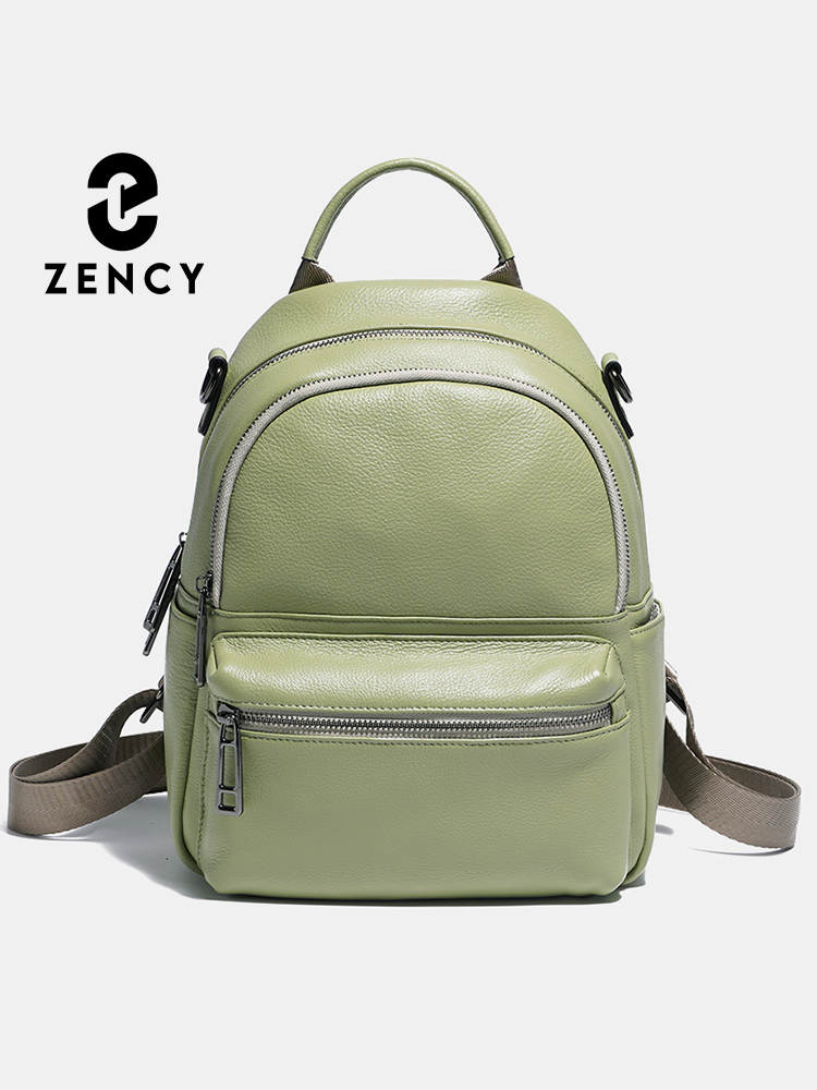 Women Bags Grey - Moto kadınlar deri sırt çantası sırt