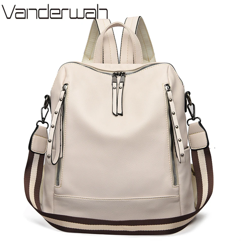 Women'S Young Bags - Marka lüks sırt çantaları yumuşak deri