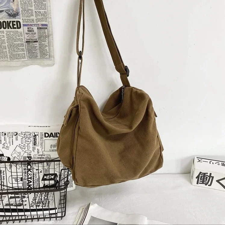 Hobo Bag Slouchy - Genç Rahat Kanvas Büyük Boy Hımbıl