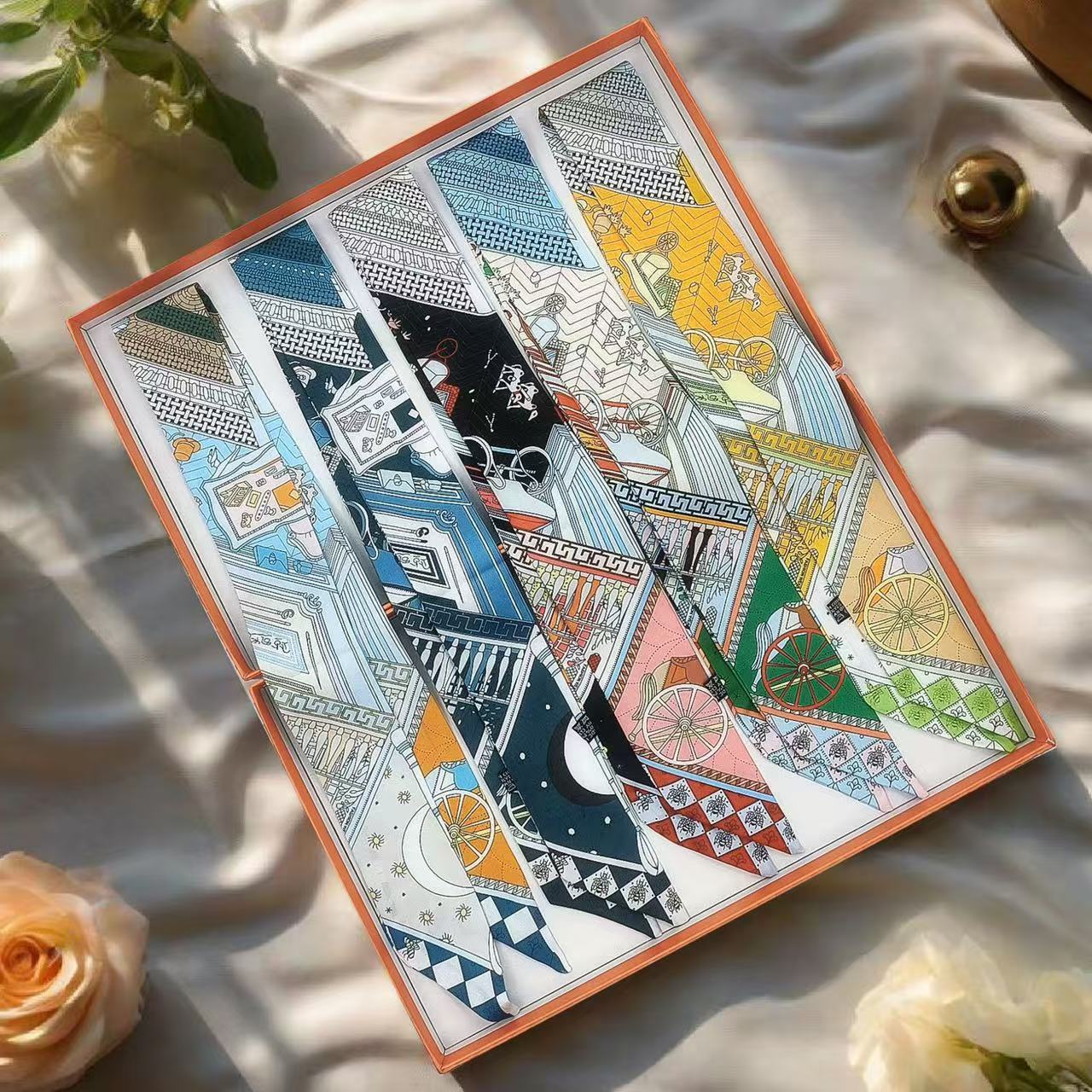 Women Bags Wholesale - Tarot Kart Serisi Streamer İpek Eşarp