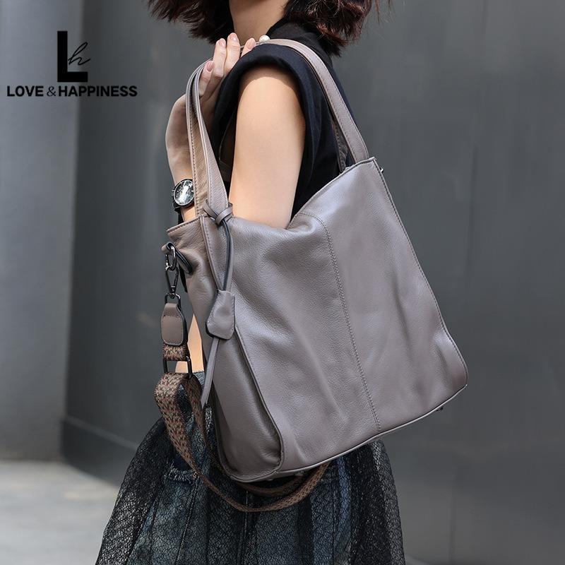 Women Bags Grey - Nesitu Highend A4 Siyah Gri Mor