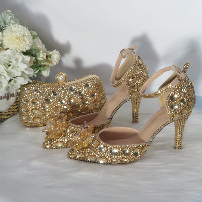 2021 yeni altın kristal gelin  - Women Bags And Shoes incelemesi ve fiyatı