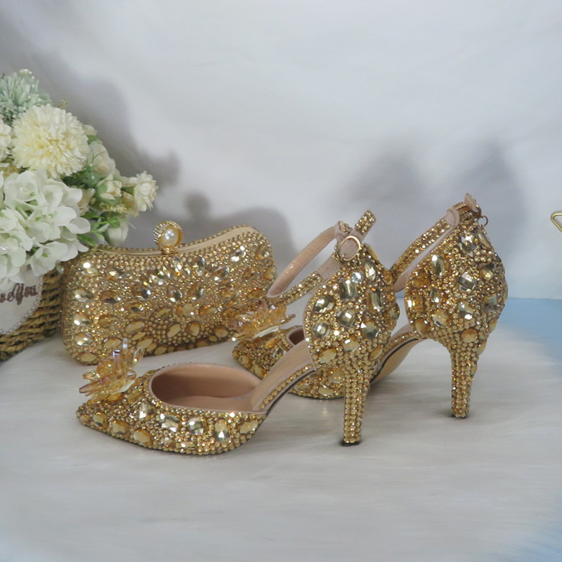 2021 yeni altın kristal gelin  - Women Bags And Shoes incelemesi ve fiyatı