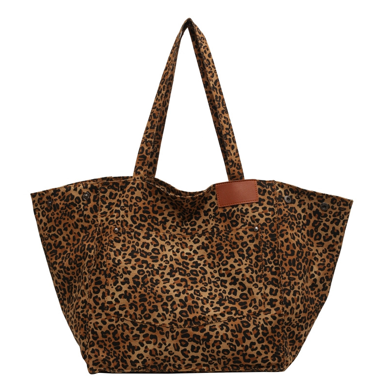 Leopar Desenli Bez Çanta Vinta - Women'S Work Bags Tote incelemesi ve fiyatı