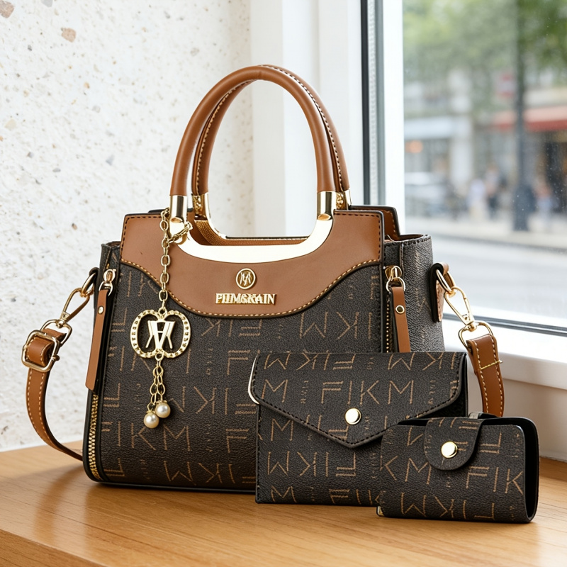 3 parçalı hafif lüks baskılı h - Women Bags Luxury incelemesi ve fiyatı