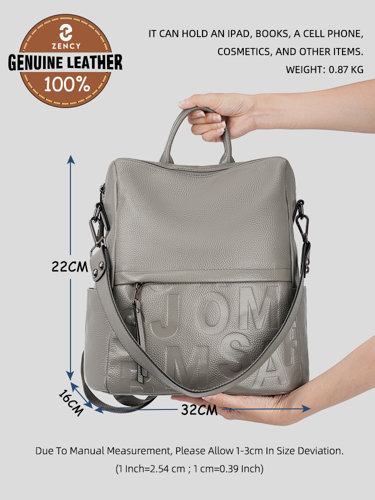 Zency Premium Hakiki Deri Çok  - Women Bags Grey incelemesi ve fiyatı