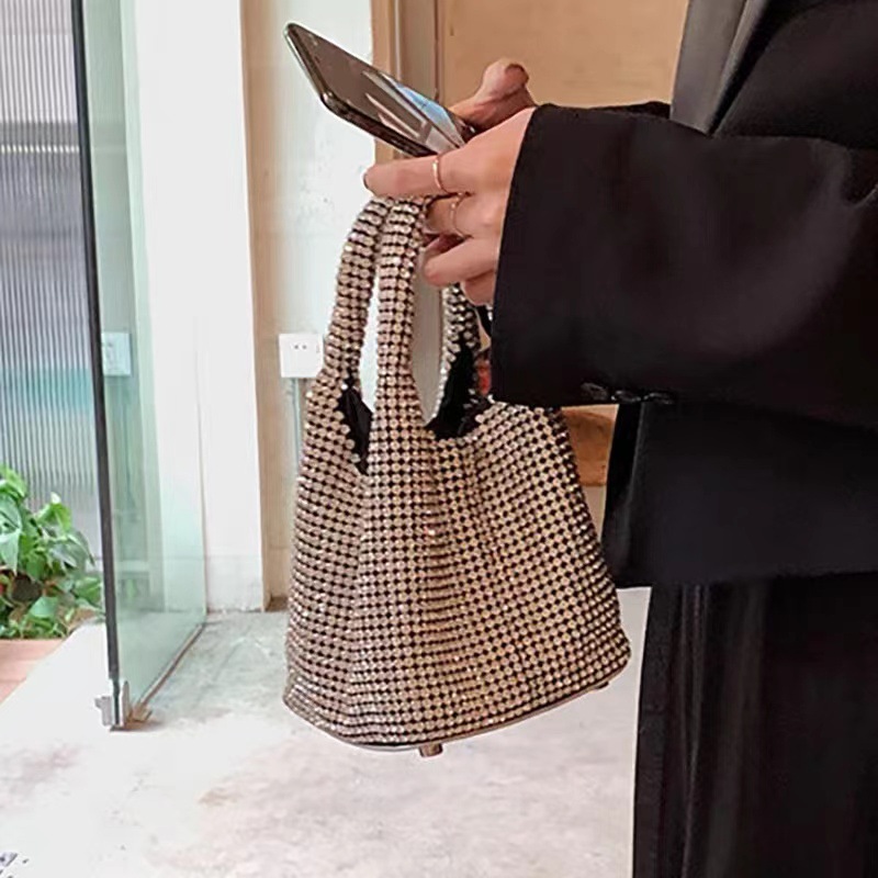 Moda Elmas süslenmiş Su Kovası - Women Bags Wholesale incelemesi ve fiyatı