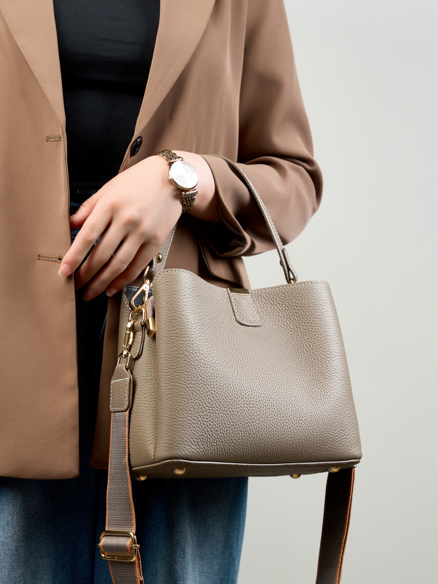 YANATARI Hakiki Deri Kadın Çan - Women Bags Grey incelemesi ve fiyatı
