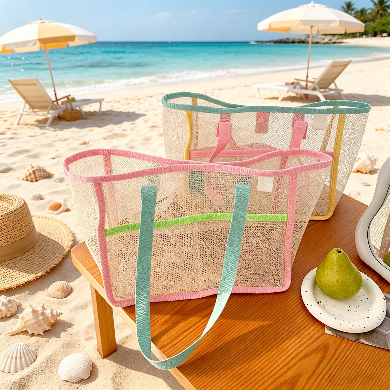 Kadınlar için Plaj Çantaları R - Mesh Net Bag incelemesi ve fiyatı
