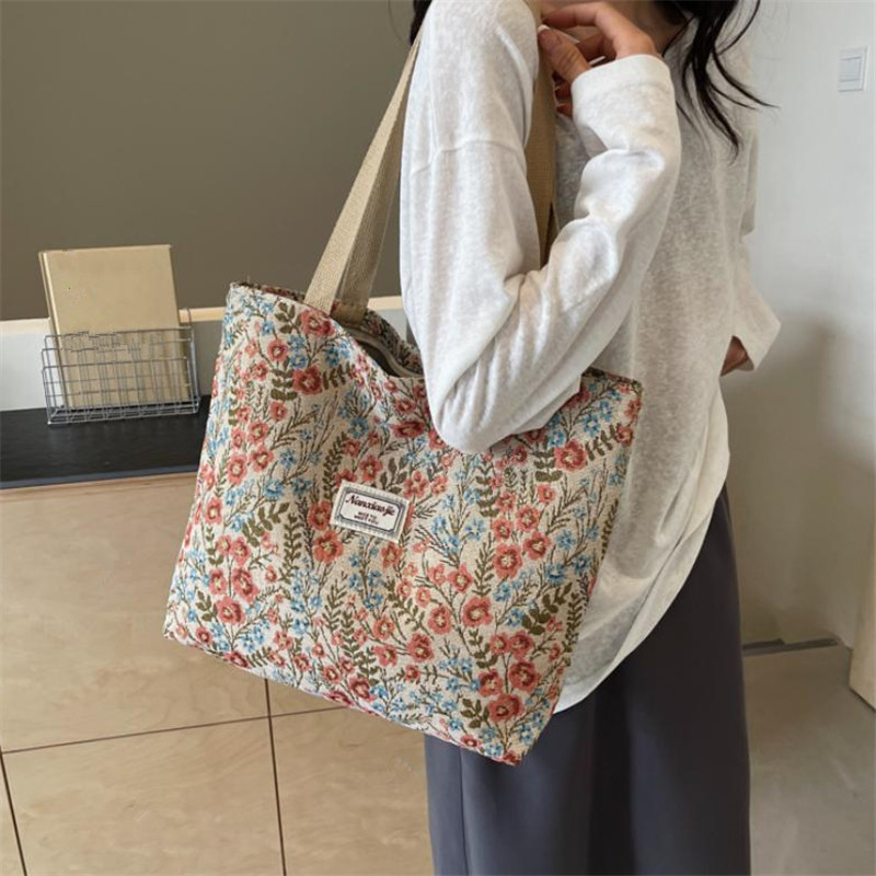 Nakışlı Çiçek Desenli Kanvas Ç - Women'S Work Bags Tote incelemesi ve fiyatı