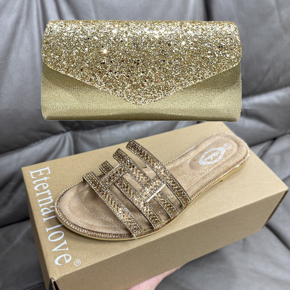Yaz Yeni Bronz Taklidi Terlik  - Women Bags Gold incelemesi ve fiyatı