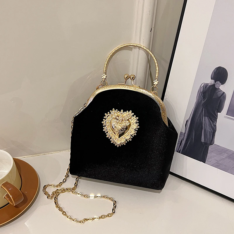 Zincirler Kadife Çerçeve Kalp  - Women Bags Sale incelemesi ve fiyatı