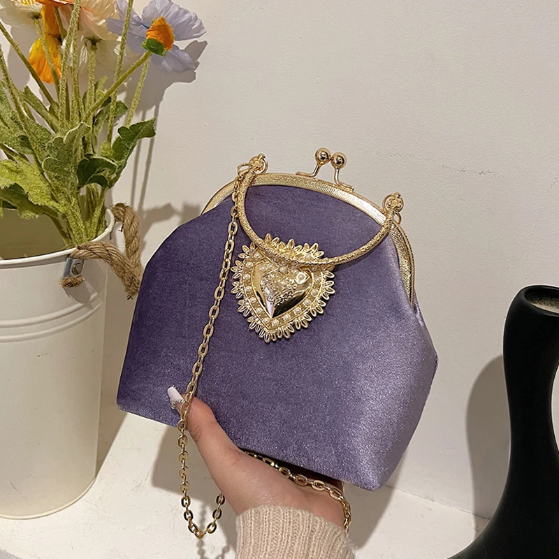 Zincirler Kadife Çerçeve Kalp  - Women Bags Sale incelemesi ve fiyatı