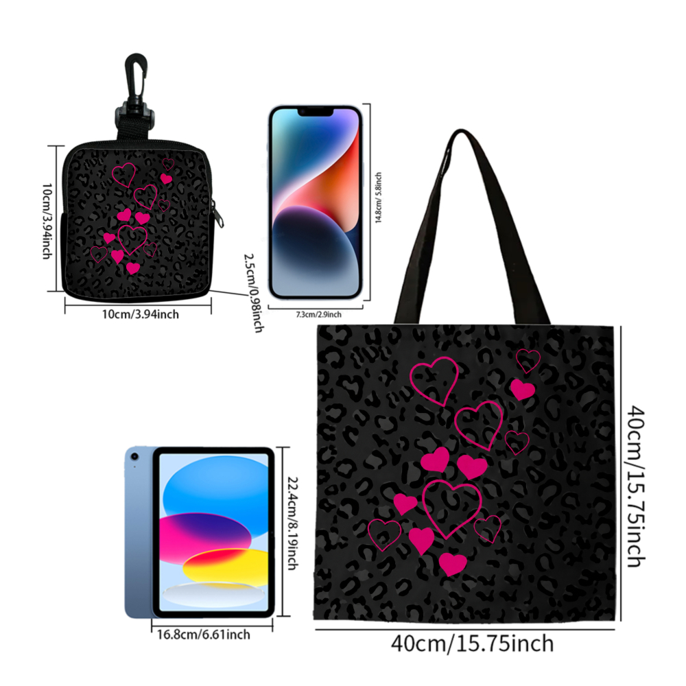 Siyah Leopar Desenli Pembe Kal - Women Bags And Purses incelemesi ve fiyatı