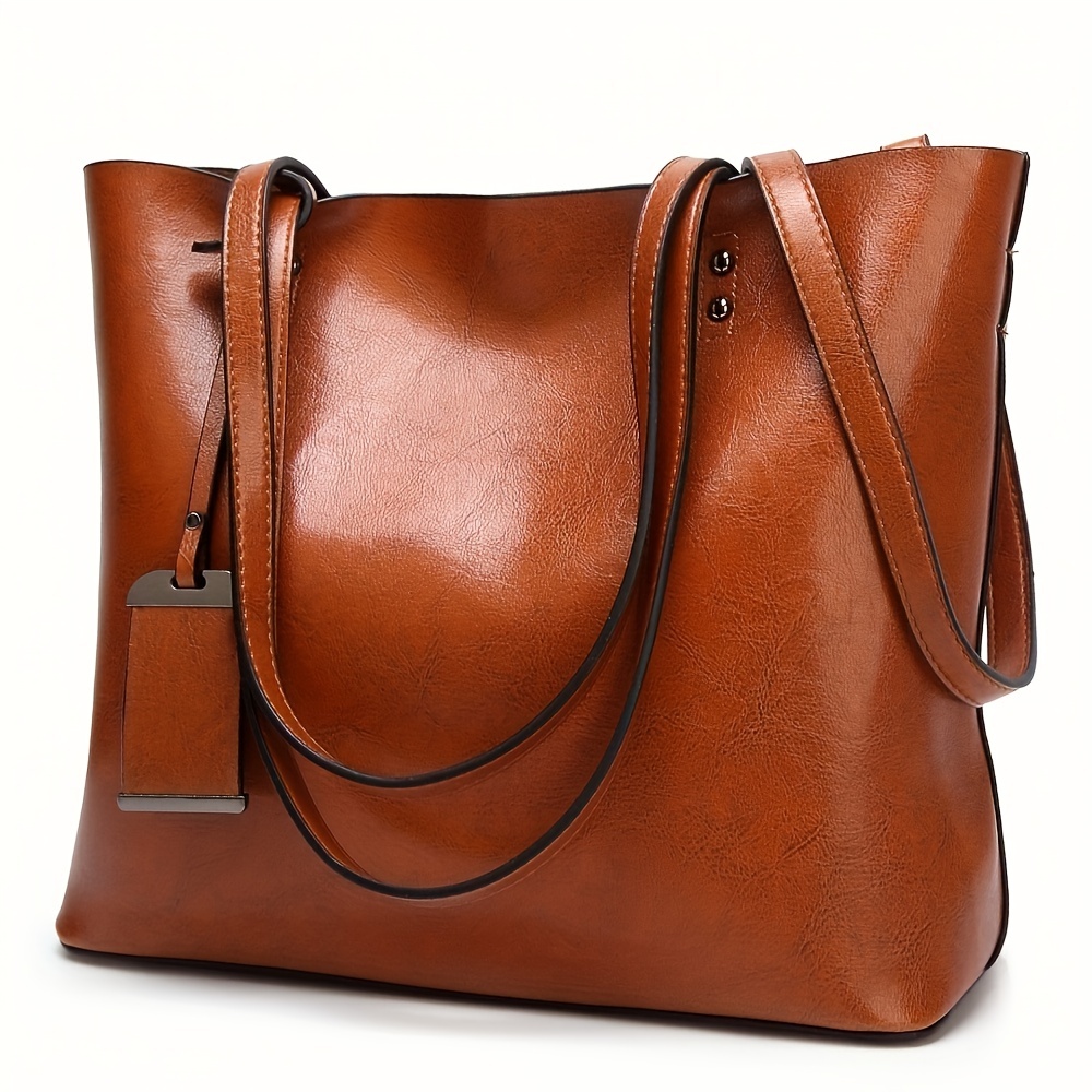 Moda klasik Retro deri kadın T - Women'S Tote Bags For Work incelemesi ve fiyatı